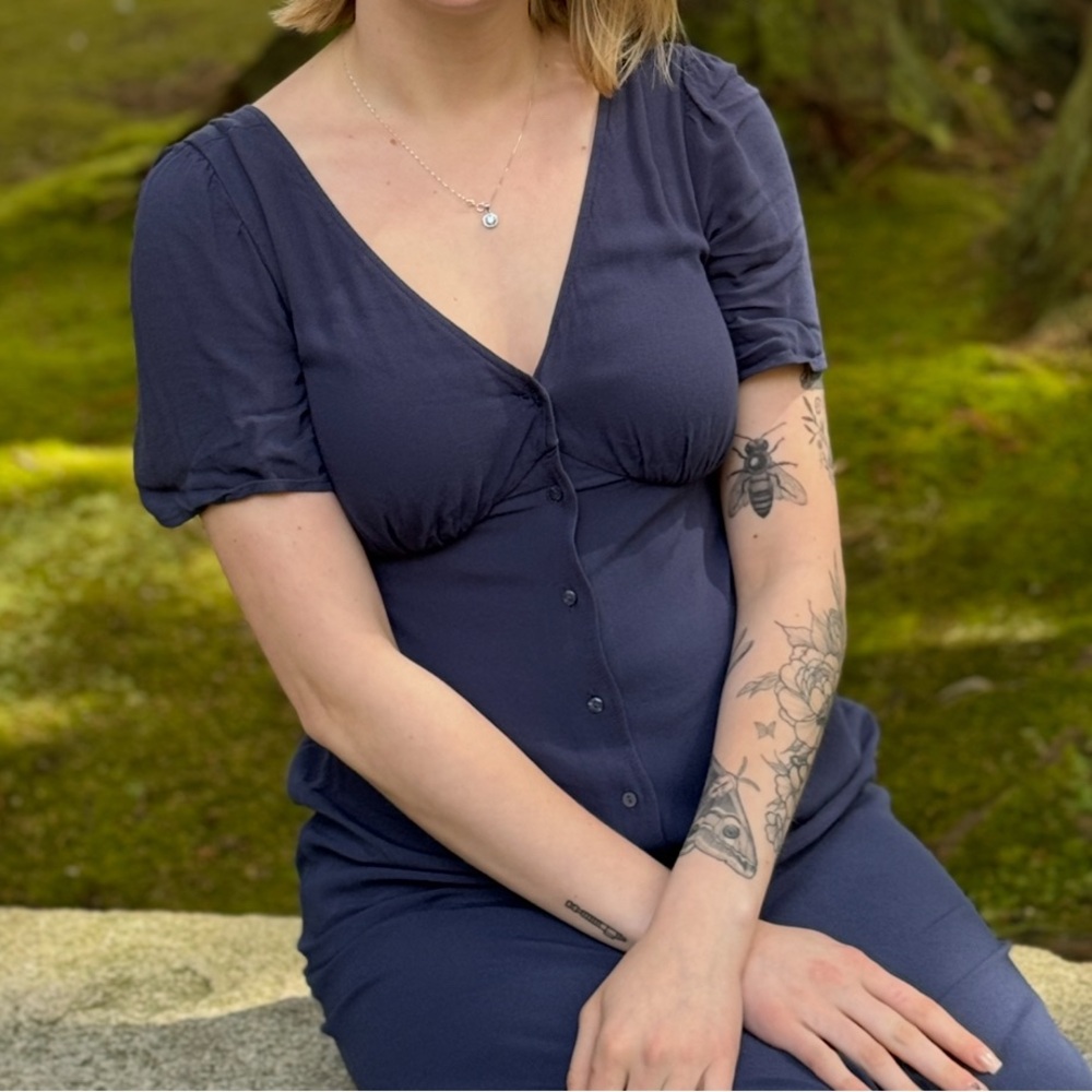 Navy Button-Up Dress - Old Navy